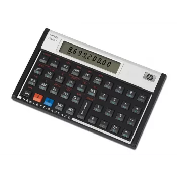 HP 12c Platinum finansinis skaičiuotuvas, stalinis, aliuminis, juodas