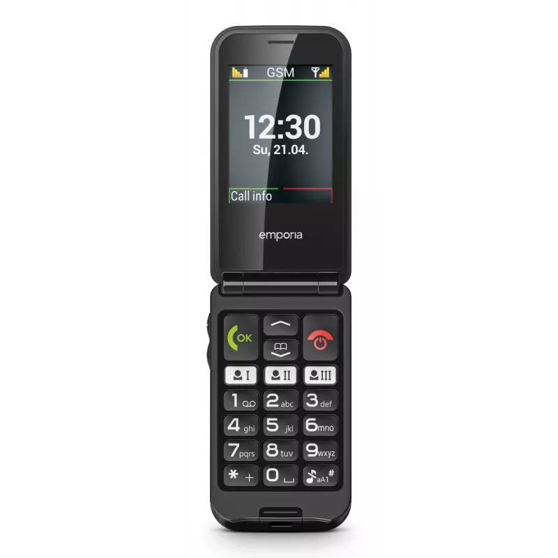 Emporia emporiaTALKglam 6,1 cm (2,4 colio) 94 g Juodas mygtukinis telefonas