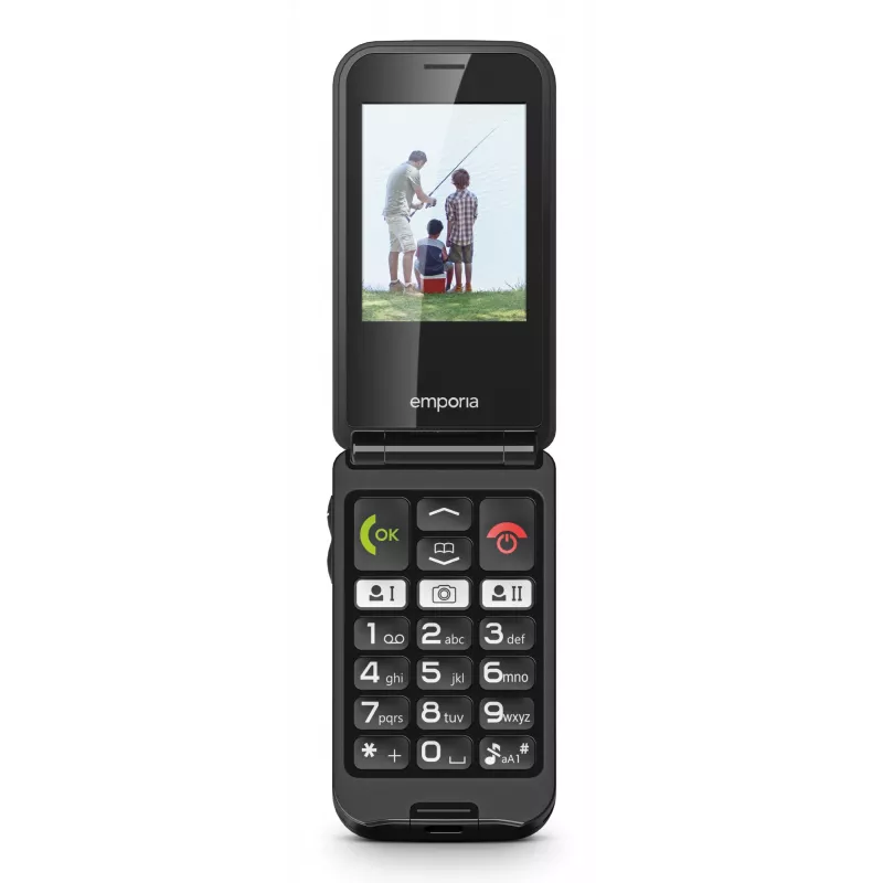 Emporia emporiaTALKglam 6,1 cm (2,4 colio) 94 g Juodas mygtukinis telefonas
