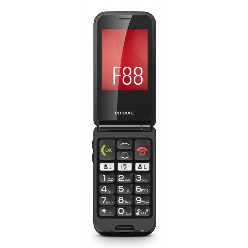 Emporia emporiaTALKglam 6,1 cm (2,4 colio) 94 g Juodas mygtukinis telefonas