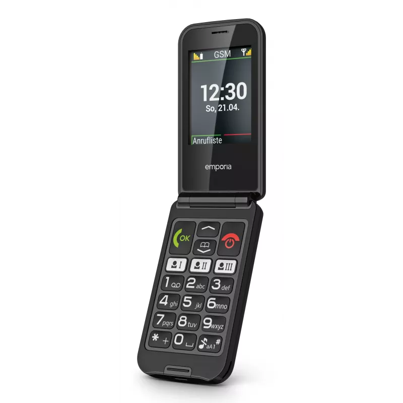 Emporia emporiaTALKglam 6,1 cm (2,4 colio) 94 g Juodas mygtukinis telefonas