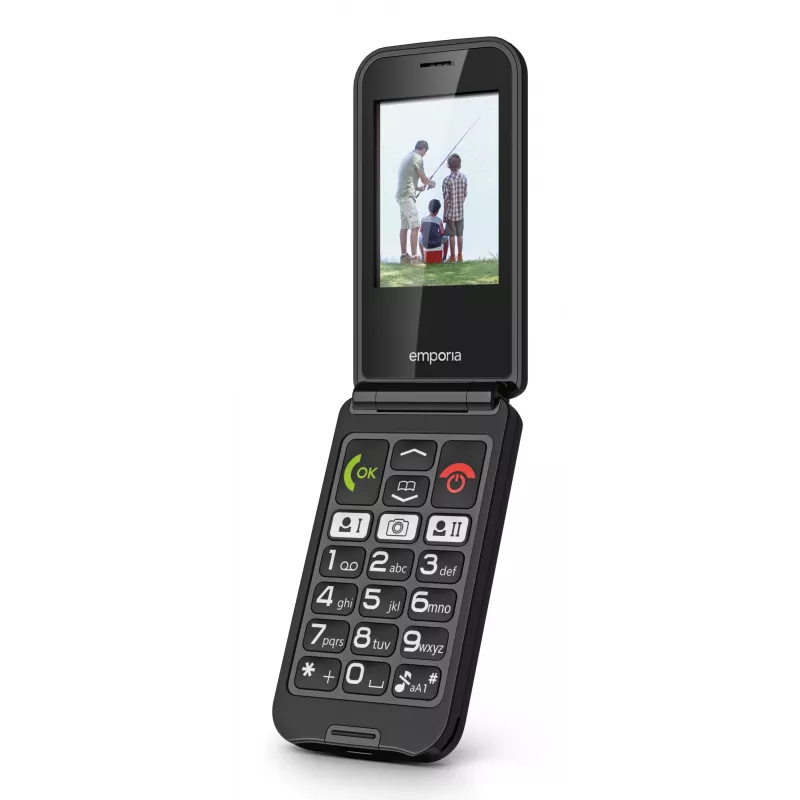 Emporia emporiaTALKglam 6,1 cm (2,4 colio) 94 g Juodas mygtukinis telefonas