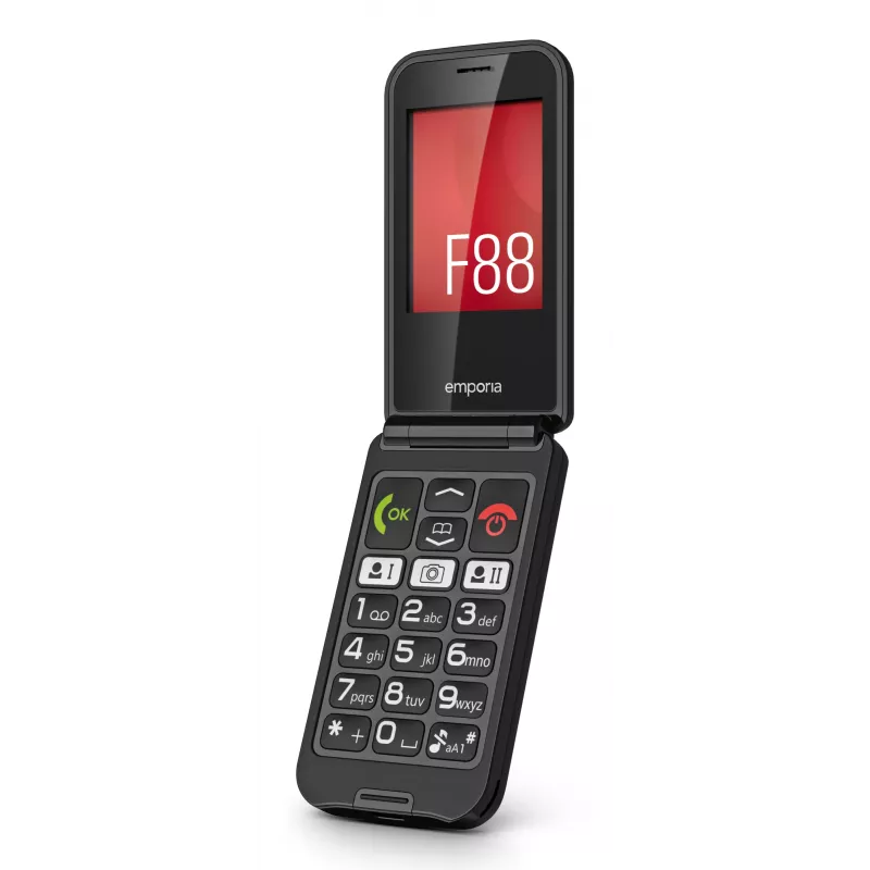 Emporia emporiaTALKglam 6,1 cm (2,4 colio) 94 g Juodas mygtukinis telefonas
