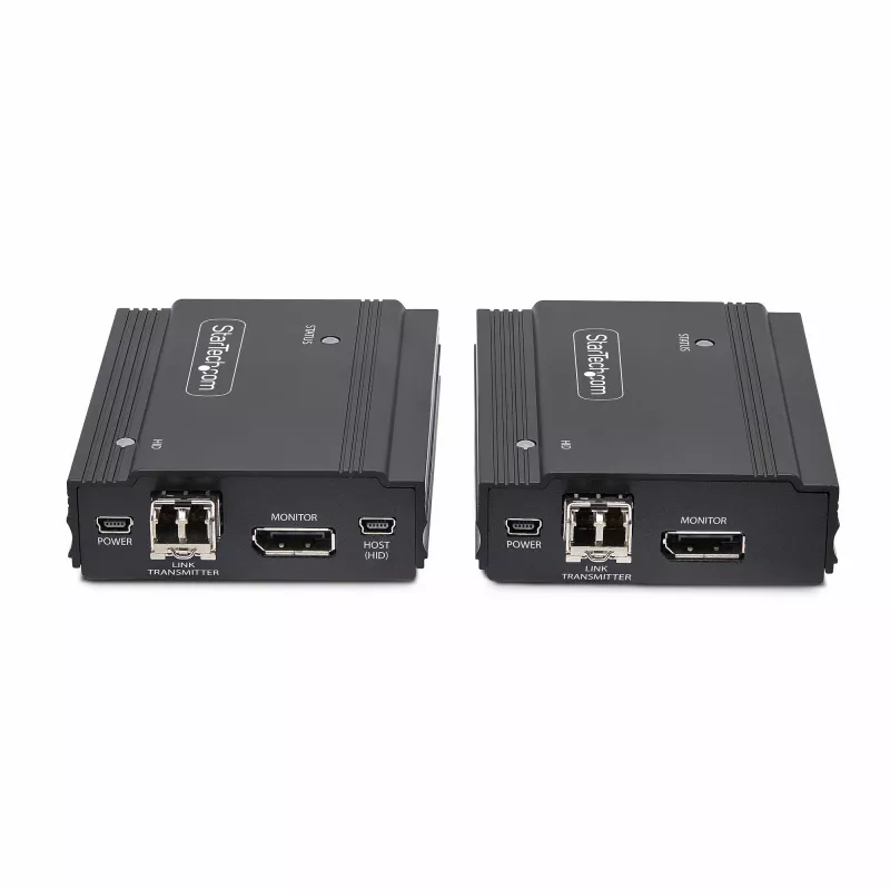 StarTech.com DisplayPort KVM prailgintuvas per šviesolaidį, 4K 60Hz, konsolės prailgintuvo rinkinys, iki 300 m (daugiamodis) su įmontuotais SFP+ moduliais, 3x USB HID