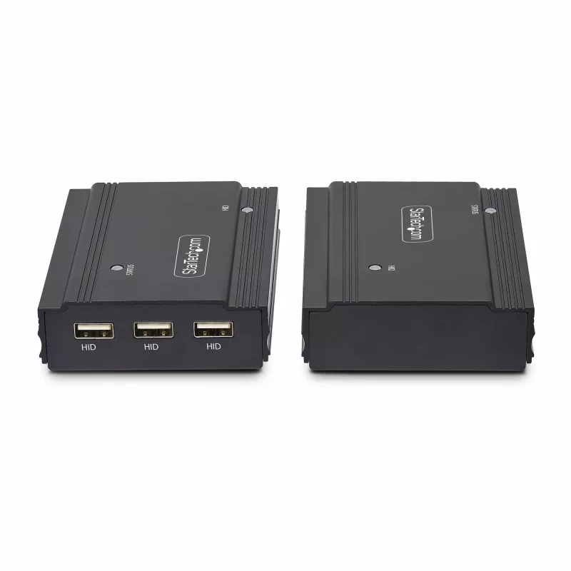 StarTech.com DisplayPort KVM prailgintuvas per šviesolaidį, 4K 60Hz, konsolės prailgintuvo rinkinys, iki 300 m (daugiamodis) su įmontuotais SFP+ moduliais, 3x USB HID