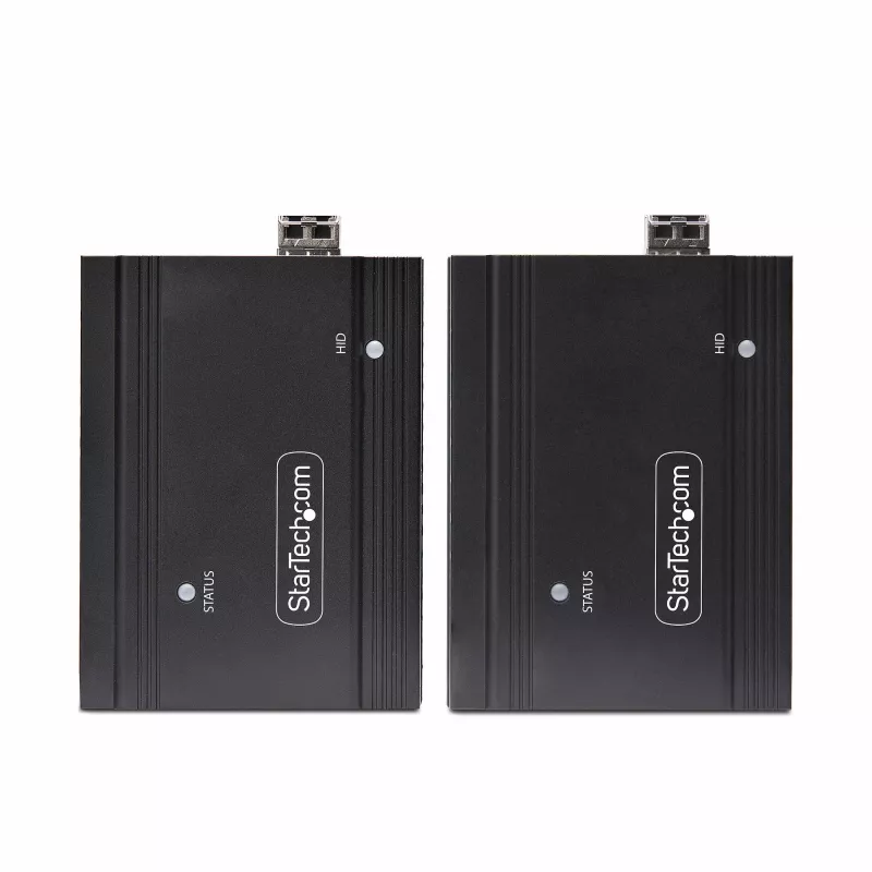 StarTech.com DisplayPort KVM prailgintuvas per šviesolaidį, 4K 60Hz, konsolės prailgintuvo rinkinys, iki 300 m (daugiamodis) su įmontuotais SFP+ moduliais, 3x USB HID