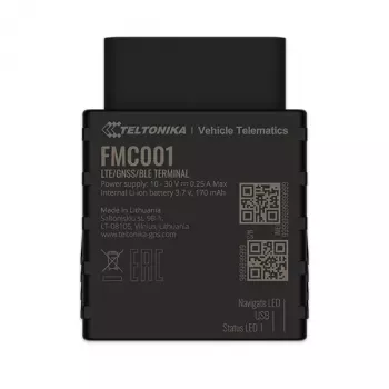 GPS sekiklis Teltonika FMC001 automobiliui juodas 53g