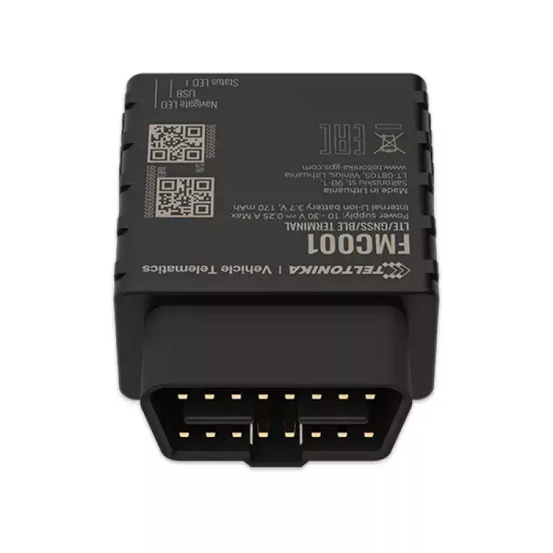 GPS sekiklis Teltonika FMC001 automobiliui juodas 53g