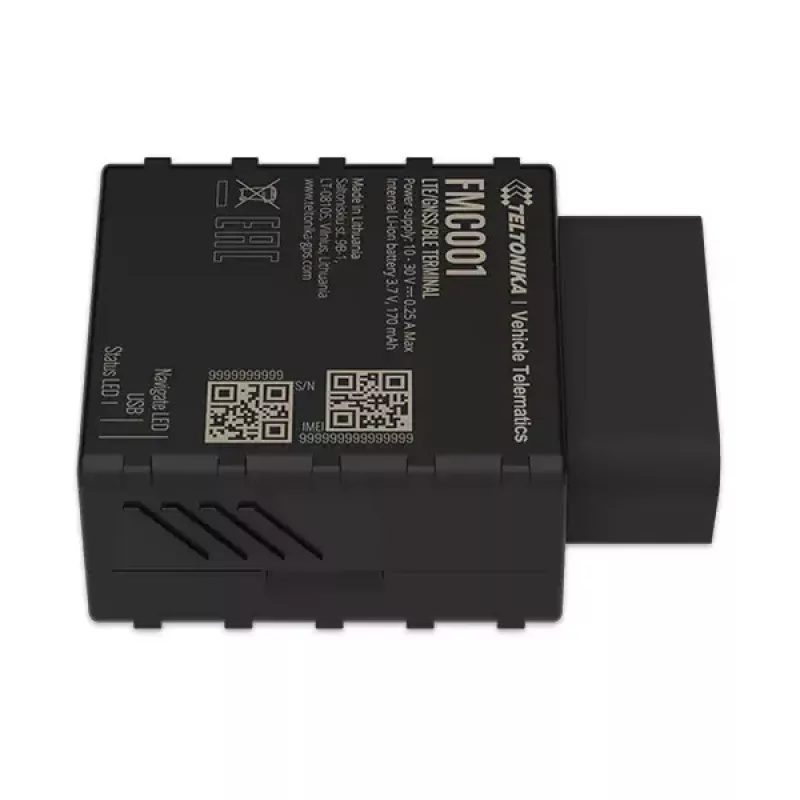 GPS sekiklis Teltonika FMC001 automobiliui juodas 53g