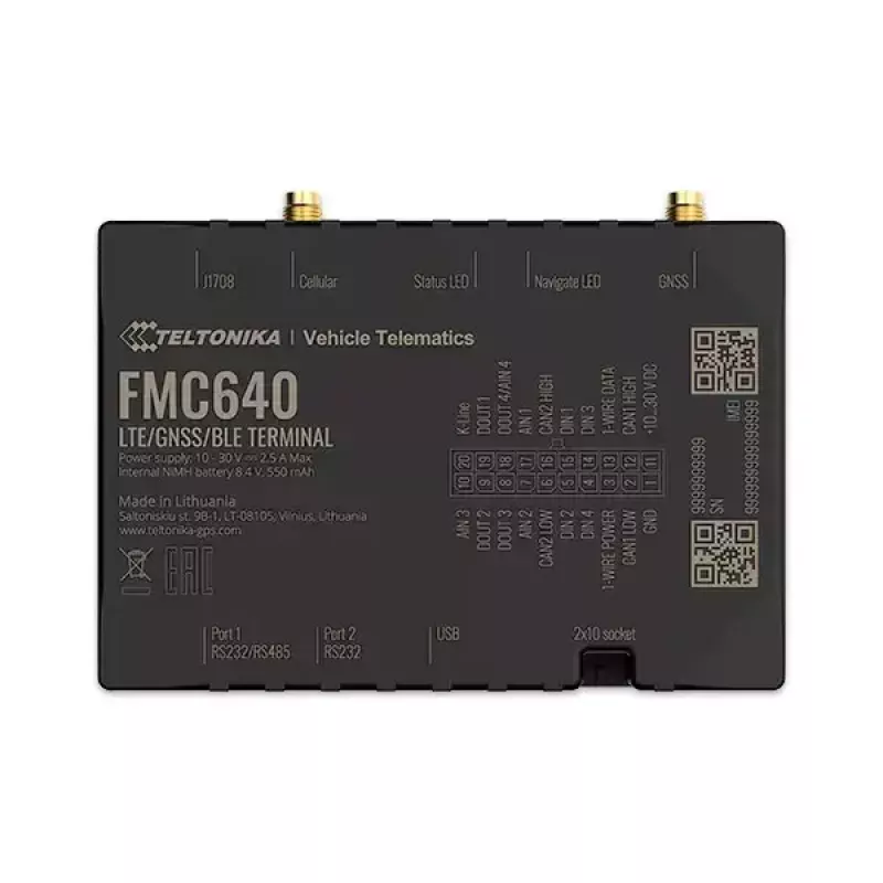 GPS sekiklis Teltonika FMC640 automobiliui juodas