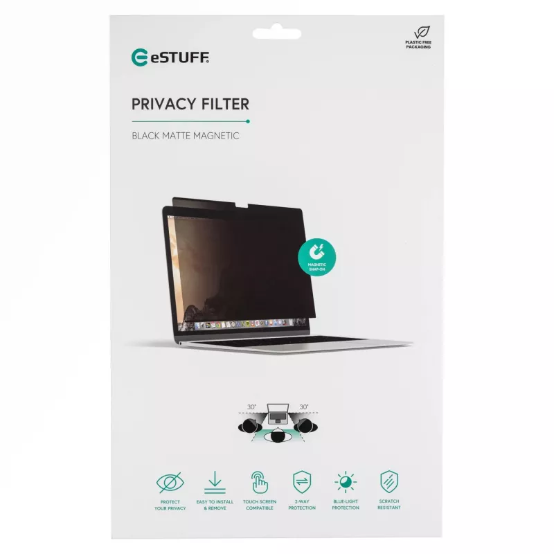 eSTUFF GLBMMB15-23 privatumo filtras ekranui 38,9 cm (15,3 colio) nešiojamam kompiuteriui, be rėmelio