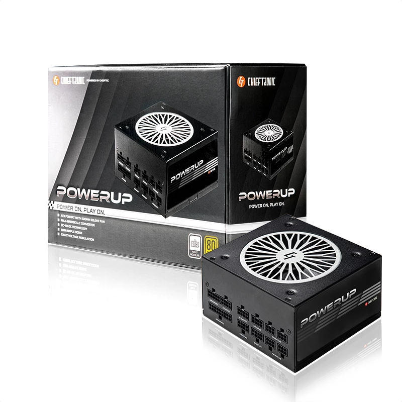 Chieftec PowerUp Chieftronic maitinimo blokas 550 W 20+4 pin ATX ATX Juodas