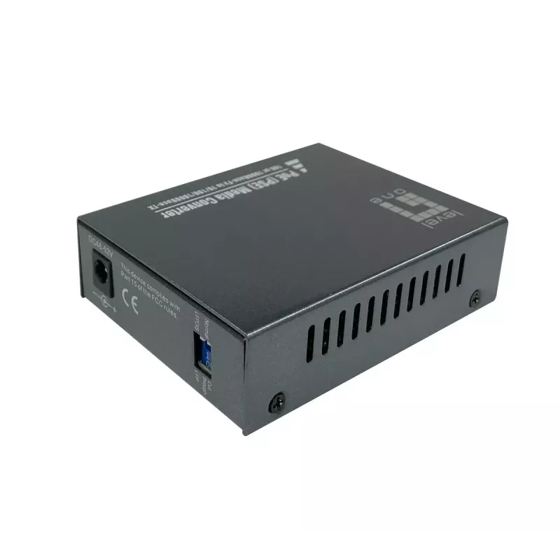 LevelOne GVT-2014 medijos keitiklis RJ45 į SC, Gigabit, PoE PSE, vienmodis šviesolaidis, 20 km