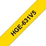 Juosta etikečių spausdinimui Brother HGE-631V5 – juoda, skirta PT-9500PC, PT-9700PC, PT-9800PCN, RL-700S