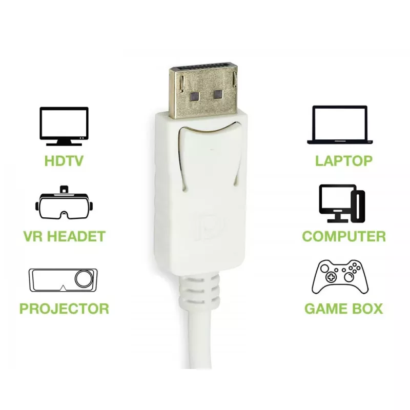 Techly IADAP DP-HDMIFP vaizdo kabelio adapteris 0,2 m DisplayPort HDMI Baltas