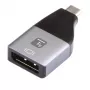Techly IADAP USBC-DP4K USB-C į DisplayPort adapteris 4K 60Hz juodas/sidabrinis