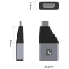 Techly IADAP USBC-HDMI4K USB grafikos adapteris 4096 x 2160 pikselių juoda, sidabrinė