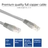 ACT pilkas 15 metrų U/UTP CAT6 jungiamasis kabelis su RJ45 jungtimis