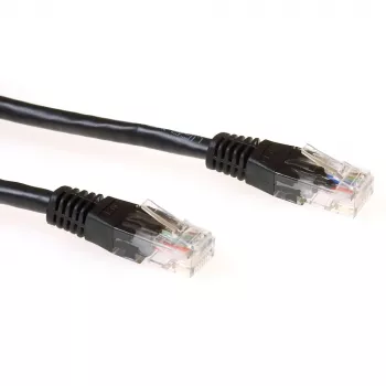 ACT Black 1 m U/UTP CAT6 jungiamasis laidas su RJ45 jungtimis