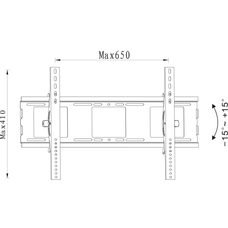 Techly ICA-PLB 231L TV laikiklis 177.8 cm (70 col.) juodas