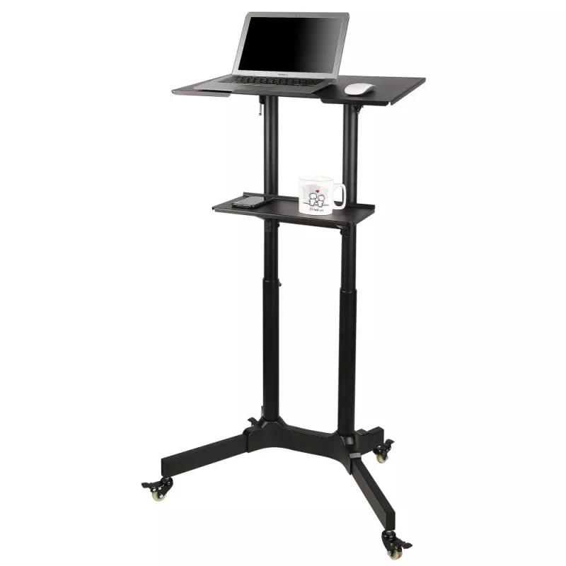 Techly ICA-TB TPM-1BK universalus nešiojamųjų kompiuterių ir projektorių vežimėlis, 103-125 cm, juodas