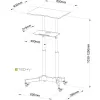 Techly ICA-TB TPM-1BK universalus nešiojamųjų kompiuterių ir projektorių vežimėlis, 103-125 cm, juodas