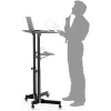 Techly ICA-TB TPM-1BK universalus nešiojamųjų kompiuterių ir projektorių vežimėlis, 103-125 cm, juodas