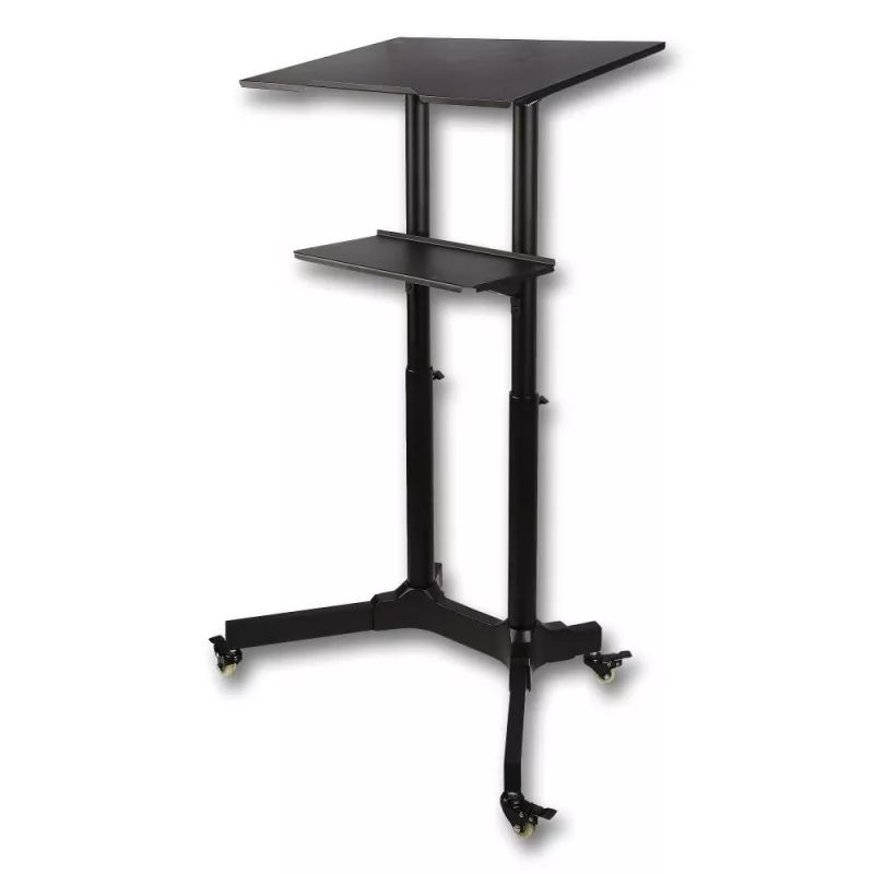 Techly ICA-TB TPM-1BK universalus nešiojamųjų kompiuterių ir projektorių vežimėlis, 103-125 cm, juodas