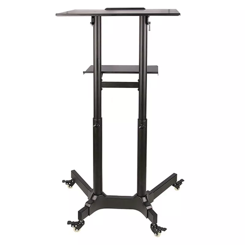 Techly ICA-TB TPM-1BK universalus nešiojamųjų kompiuterių ir projektorių vežimėlis, 103-125 cm, juodas