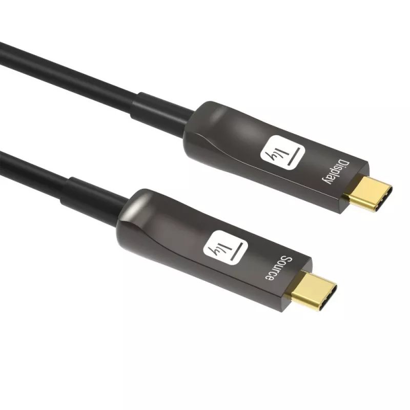 Techly ICOC-U3C-HY-010 USB-C laidas 10 m juodas