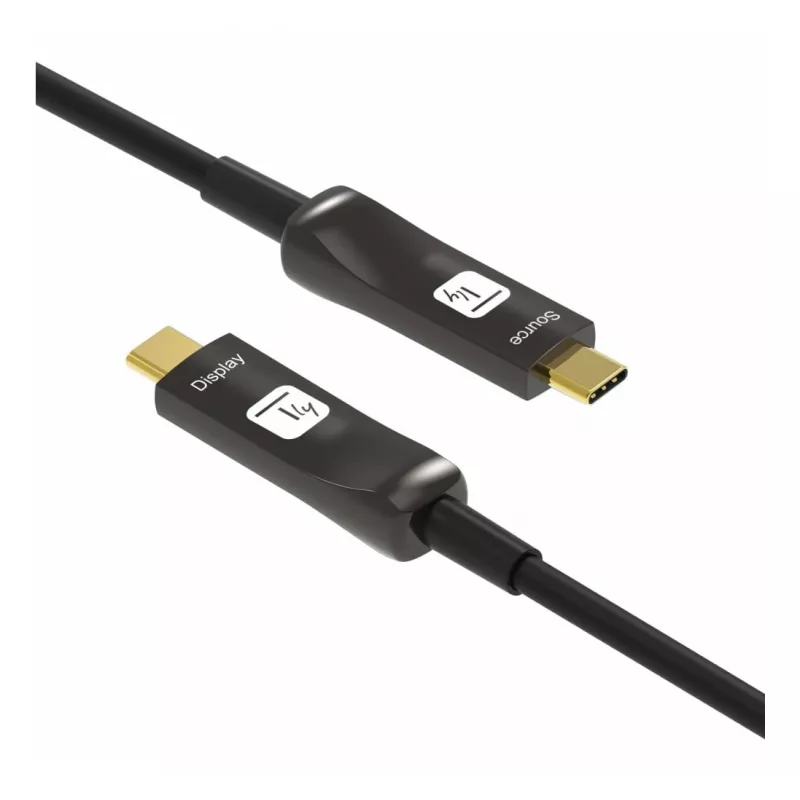 Techly ICOC-U3C-HY-020 USB-C aktyvus optimis laidas 20 m juodas