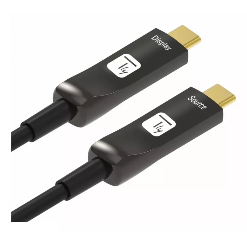 Techly ICOC-U3C-HY-020 USB-C aktyvus optimis laidas 20 m juodas