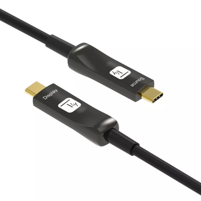 Techly ICOC-U3C-HY-030 USB kabelis 30 m USB C Juodas
