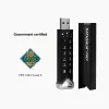 iStorage datAshur PRO2 4 GB | Saugus USB atmintukas | FIPS 140-2 Level 3 sertifikuotas | AES-XTS 256 bitų aparatinė šifracija | Apsaugotas slaptažodžiu | Atsparus dulkėms ir vandeniui