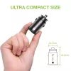 Techly Mini automobilinis įkroviklis USB-A ir USB-C Quick Charge 3.0 38W juodas metalinis