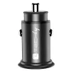 Techly Mini automobilinis įkroviklis USB-A ir USB-C Quick Charge 3.0 38W juodas metalinis