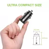 Techly Mini automobilinis įkroviklis USB-A ir USB-C Quick Charge 3.0 38W juodas metalinis