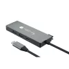 Techly IUSB32C-HUB4HPD nešiojamojo kompiuterio stotelė / prievadų replikatorius, laidinis, USB 3.2 Gen 2 (3.1 Gen 2) Type-C, pilka