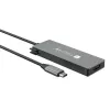 Techly IUSB32C-HUB4HPD nešiojamojo kompiuterio stotelė / prievadų replikatorius, laidinis, USB 3.2 Gen 2 (3.1 Gen 2) Type-C, pilka