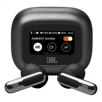JBL Live Flex 3 belaidės ausinės į ausį, skambučiams, muzikai, sportui, kasdieniam naudojimui, juodos