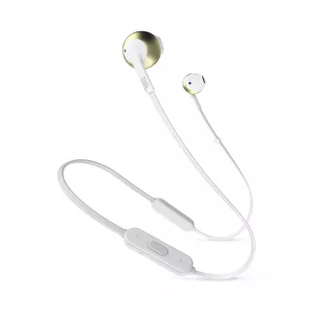 JBL Tune 205BT belaidės ausinės su mikrofonu, skambučiams ir muzikai, šampano/aukso spalvos