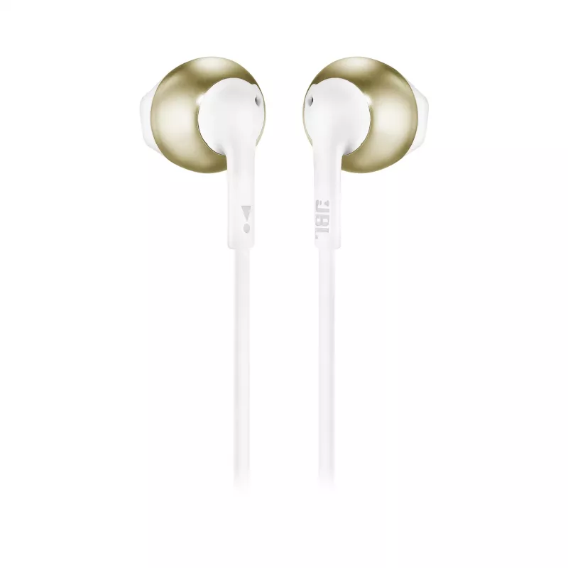 JBL Tune 205BT belaidės ausinės su mikrofonu, skambučiams ir muzikai, šampano/aukso spalvos