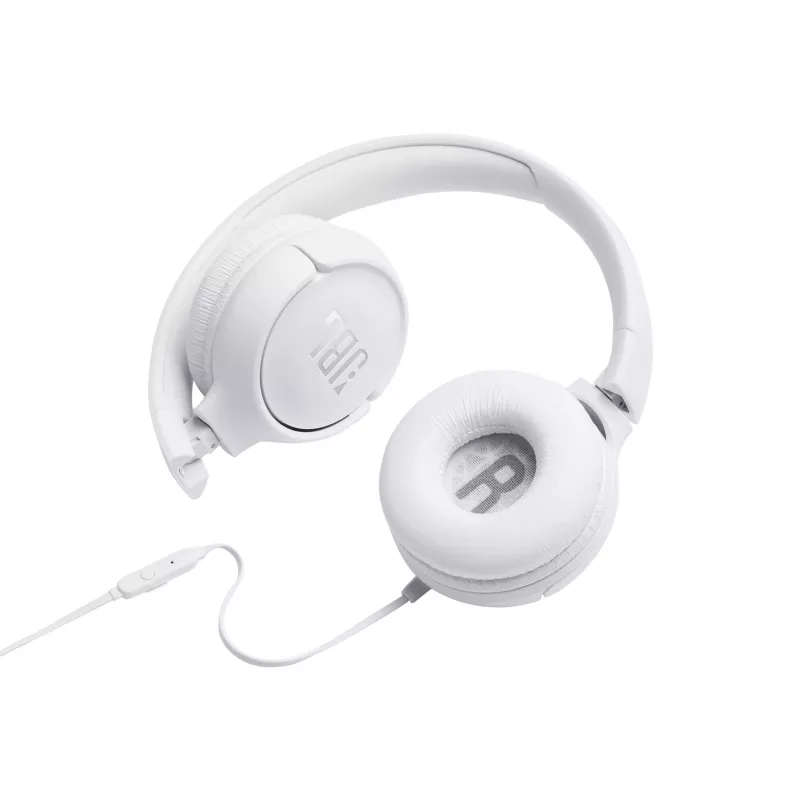 Ausinės JBL Tune 500 BALTA, laidinės, 20-20000 Hz, Muzika, 148 g