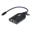 ATEN USB-C virtualios laikmenos KVM adapteris KA7183-AX, USB klaviatūra ir pelė, juoda