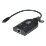 ATEN USB-C virtualios laikmenos KVM adapteris KA7183-AX, USB klaviatūra ir pelė, juoda