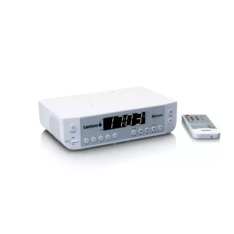 Laikrodinis radijo imtuvas Lenco KCR-100 (baltas)