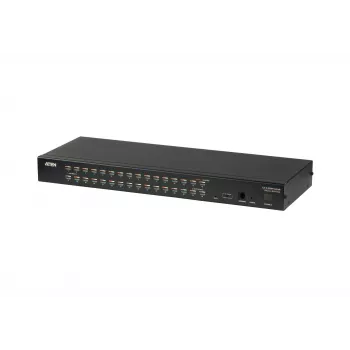 ATEN 32 prievadų Cat 5e/6 KVM jungiklis, 1920 x 1200 pikselių, Ethernet LAN, Full HD, montavimas į stovą, 4,8 W, 1U