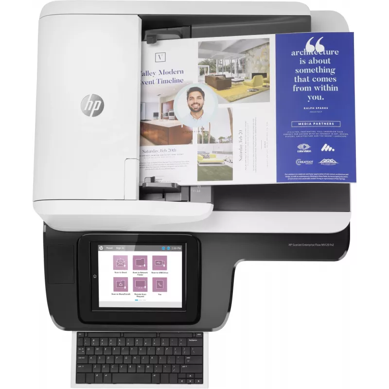 HP Scanjet Enterprise Flow N9120 fn2 plokščiasis ir ADF skaitytuvas 600 x 600 DPI A3 juodas, baltas