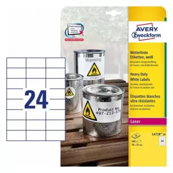 Lipni etiketė spausdintuvui Avery L4718-20