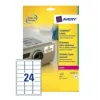 Lipnūs etikečių lapai Avery L6141-20 (480 vnt., 6,35 × 3,39 cm)